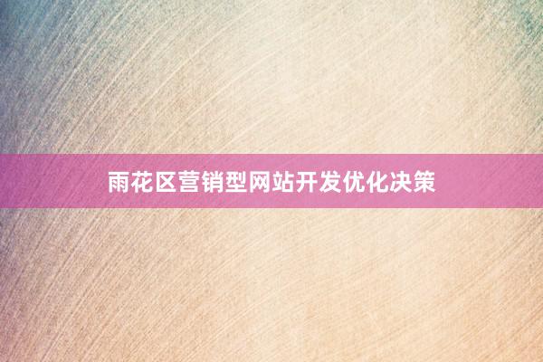 雨花区营销型网站开发优化决策