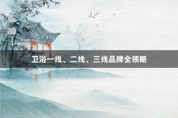 卫浴一线、二线、三线品牌全领略